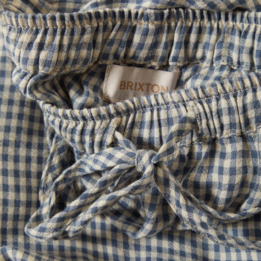 BRIXTON Women's Hudson Lounge Pant - Azure Blue Gingham - Image 3
