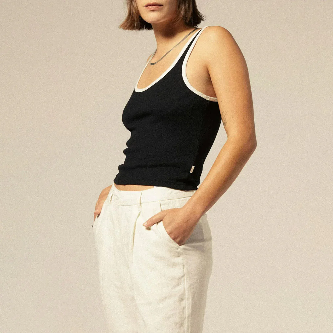 BRIXTON Women's Ludlow Trouser Pant - Off White - Image 4