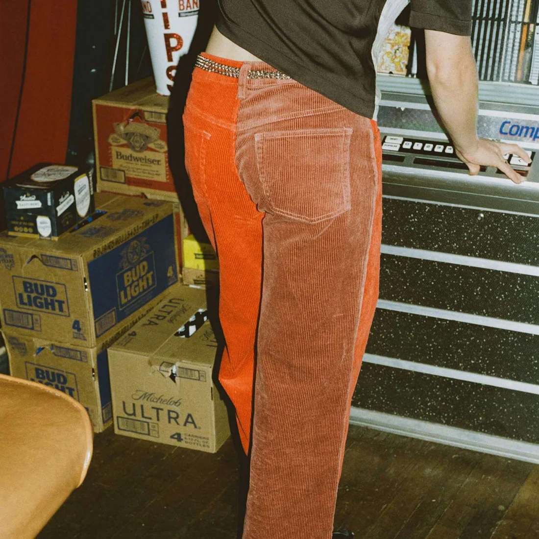 BRIXTON Women's Margo Cropped 5 Pocket Pant - Cowhide/Mars Red Cord - Image 6