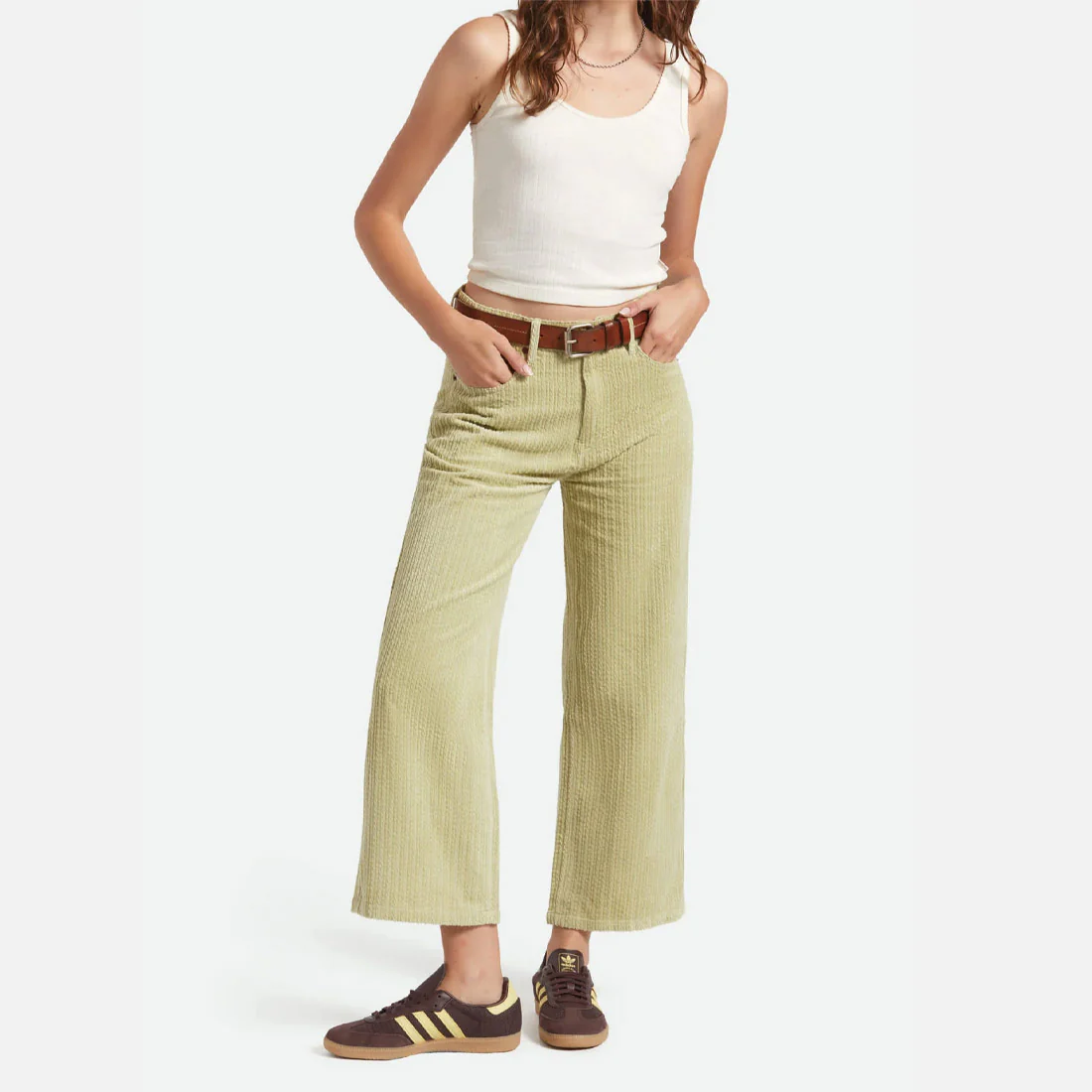 BRIXTON Women's Margo Cropped 5 Pocket Pant - Elm - Image 2