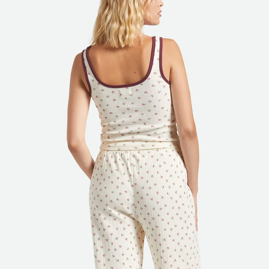 BRIXTON Women's Off Duty A-Tank - Floral Pointelle - Image 2