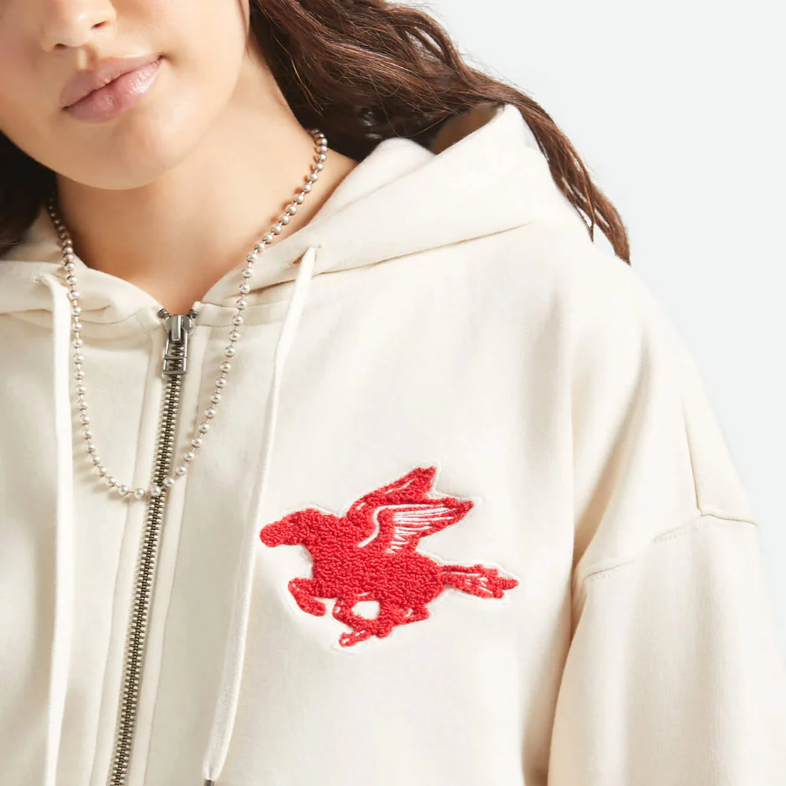 BRIXTON Women's Pegasus Zip Hood - Whitecap - Image 4