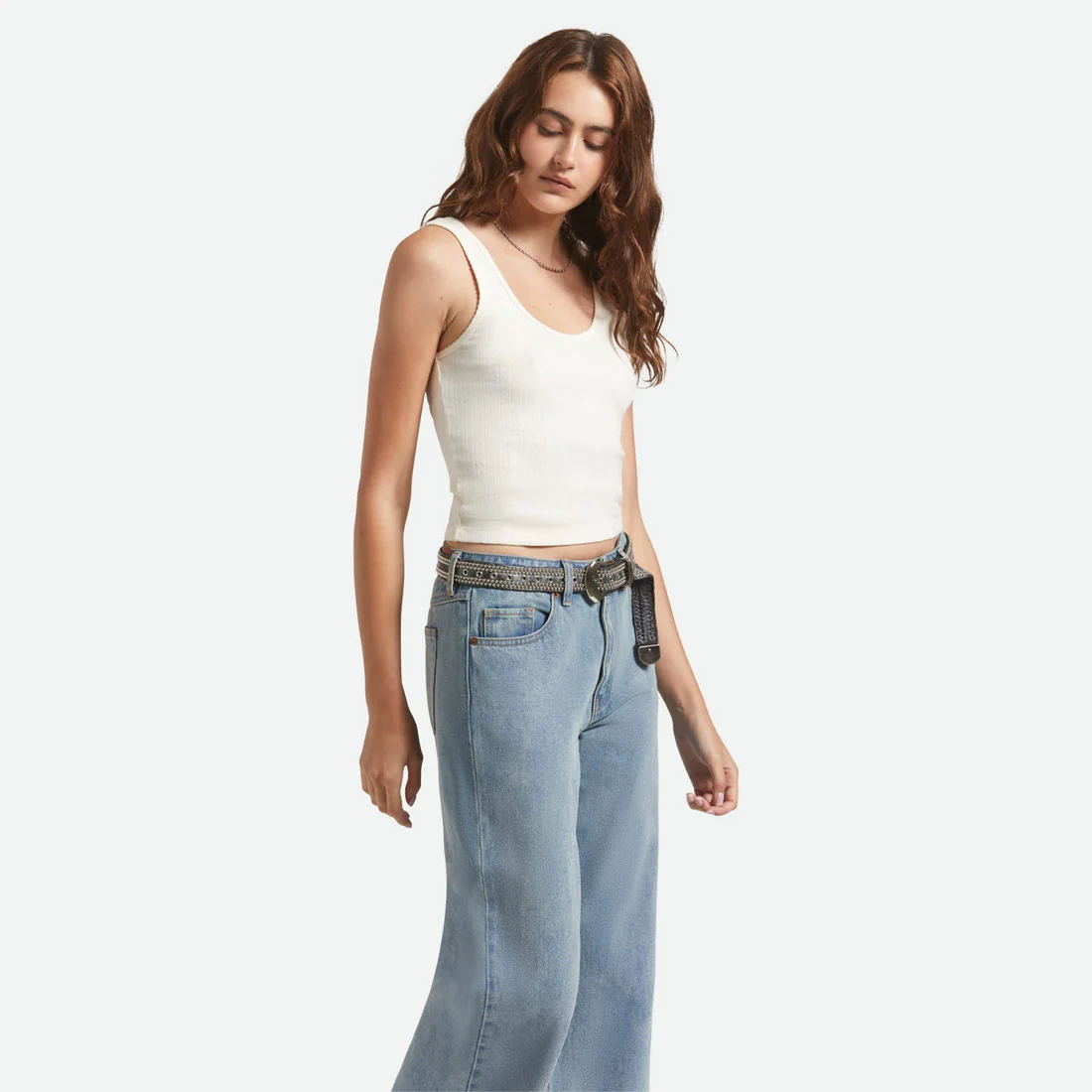BRIXTON Women's Pointelle Slim Fit Tank - Off White - Image 2