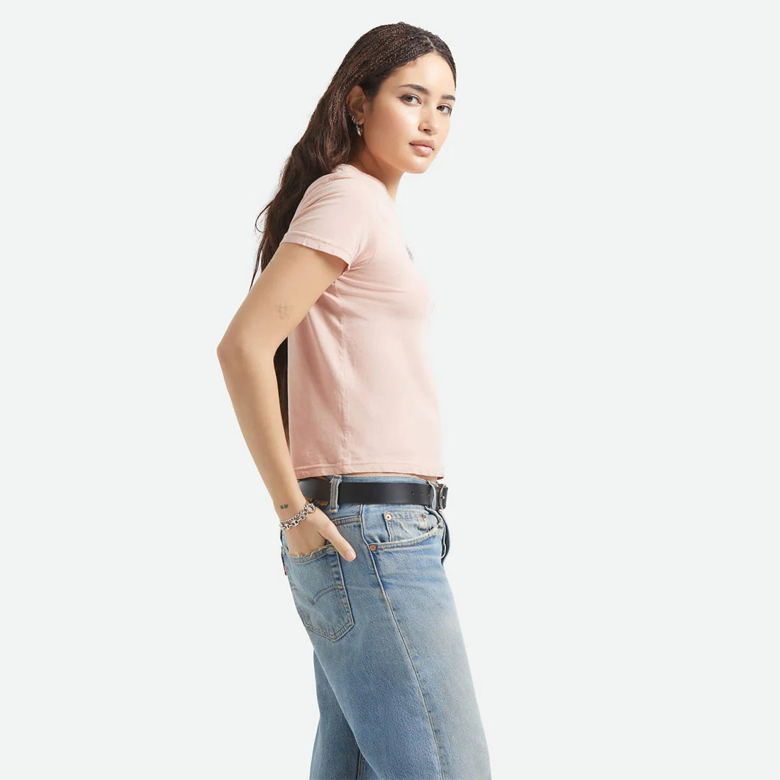 BRIXTON Women's Pony Club Slim Tee - Silver Pink - Image 2