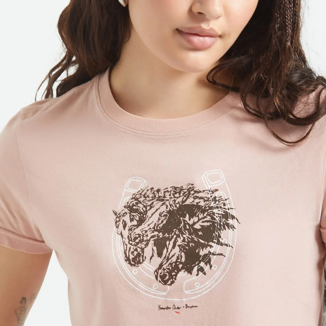 BRIXTON Women's Pony Club Slim Tee - Silver Pink - Image 4