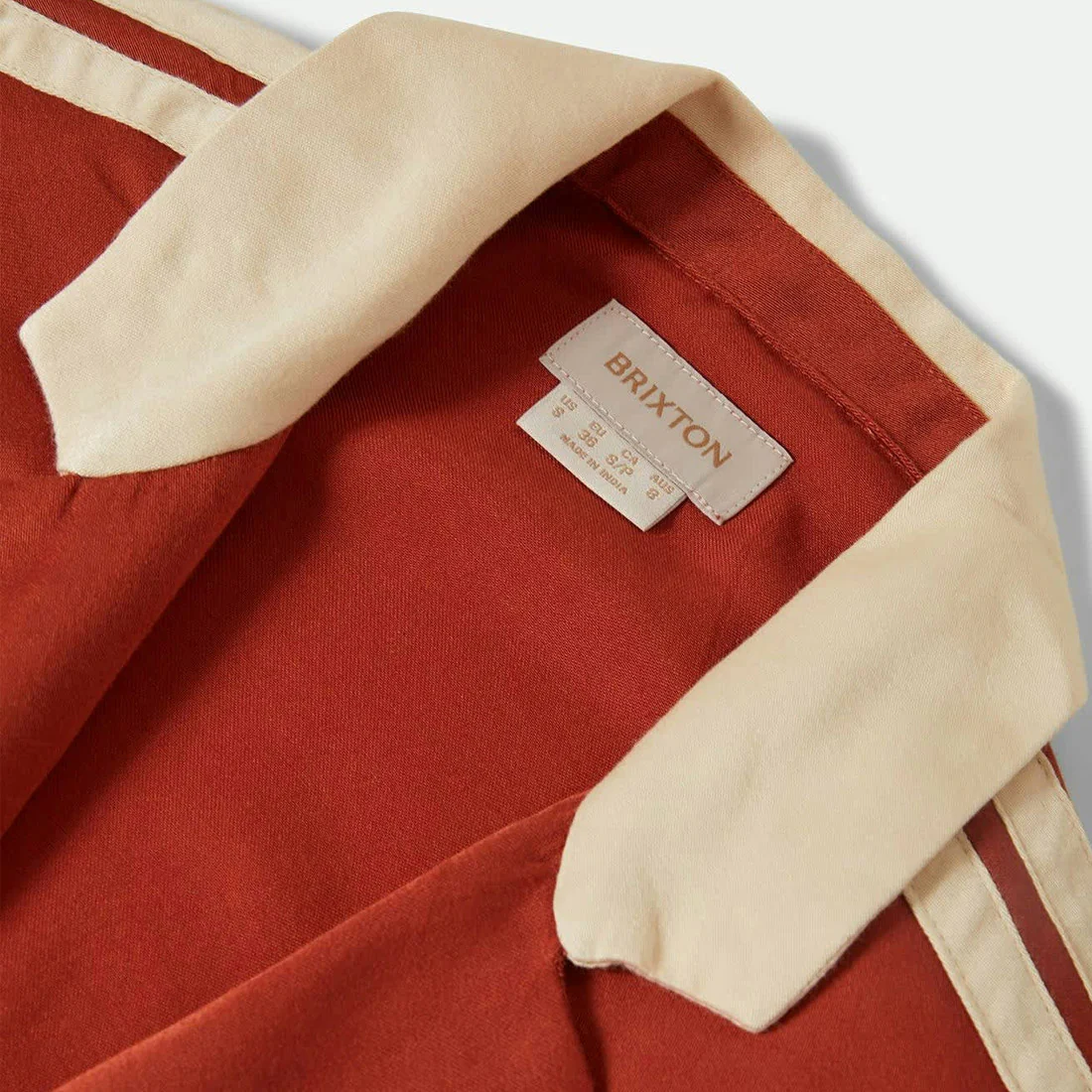 BRIXTON Women's Silky Short Sleeve Bowling Button Down - Burnt Brick - Image 9