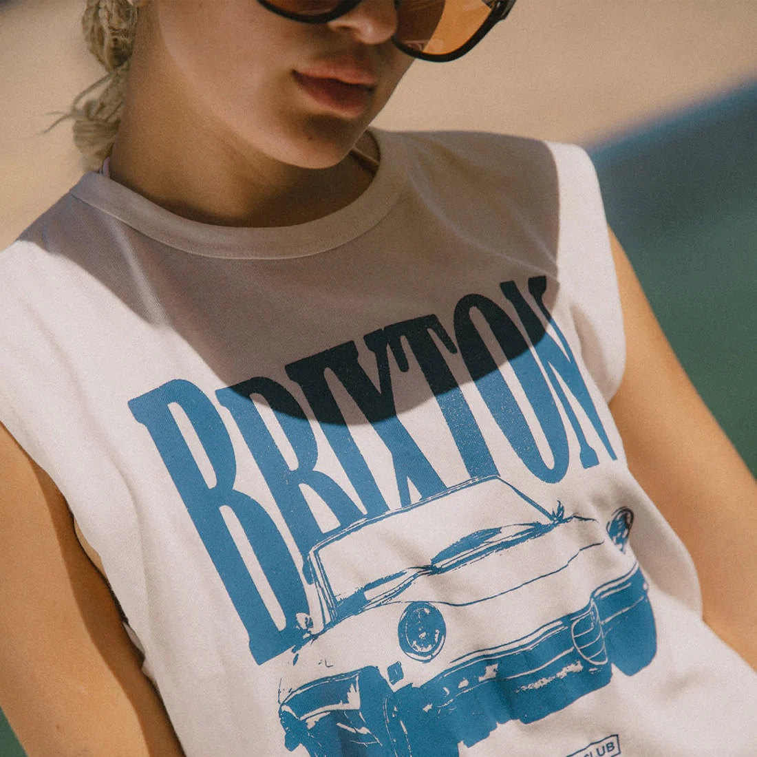 BRIXTON Women's Sunday Cruising Club Muscle Tank - Vintage White - Image 4