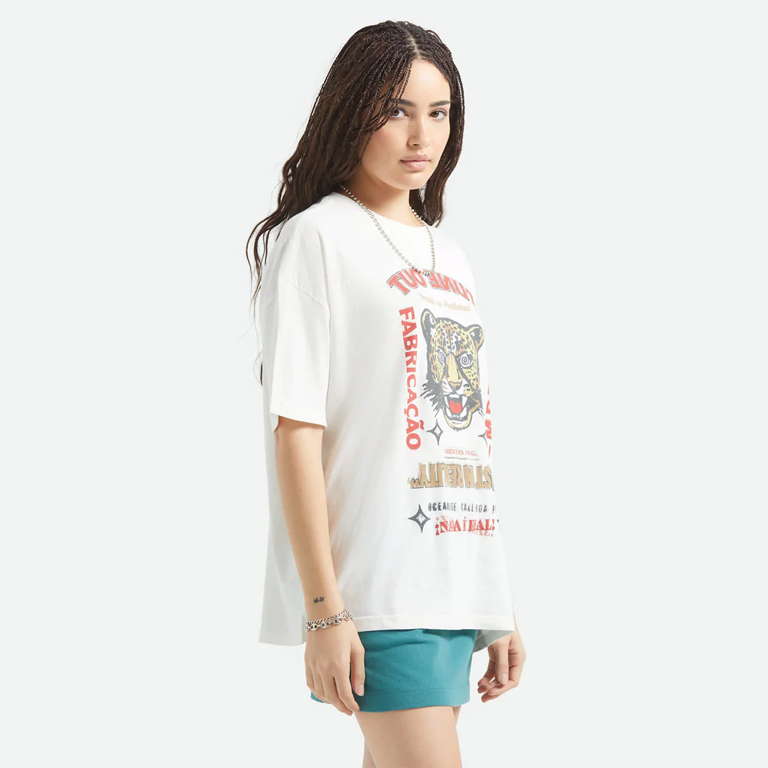 BRIXTON Women's The Getaway Boyfriend Oversized Tee - Vintage White - Image 2