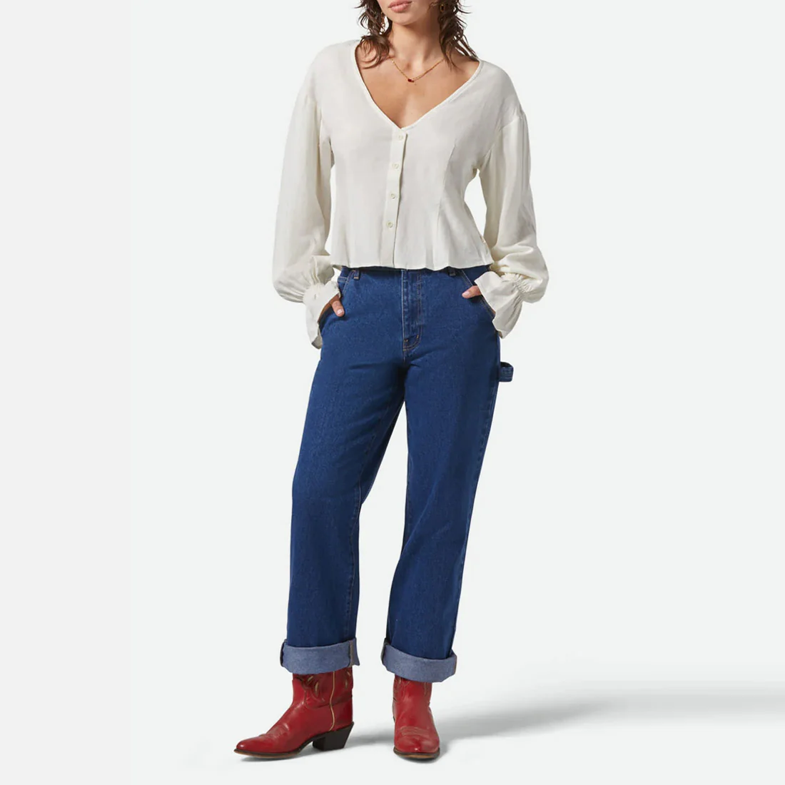 BRIXTON Women's The Meadow Blouse - Off White - Image 5