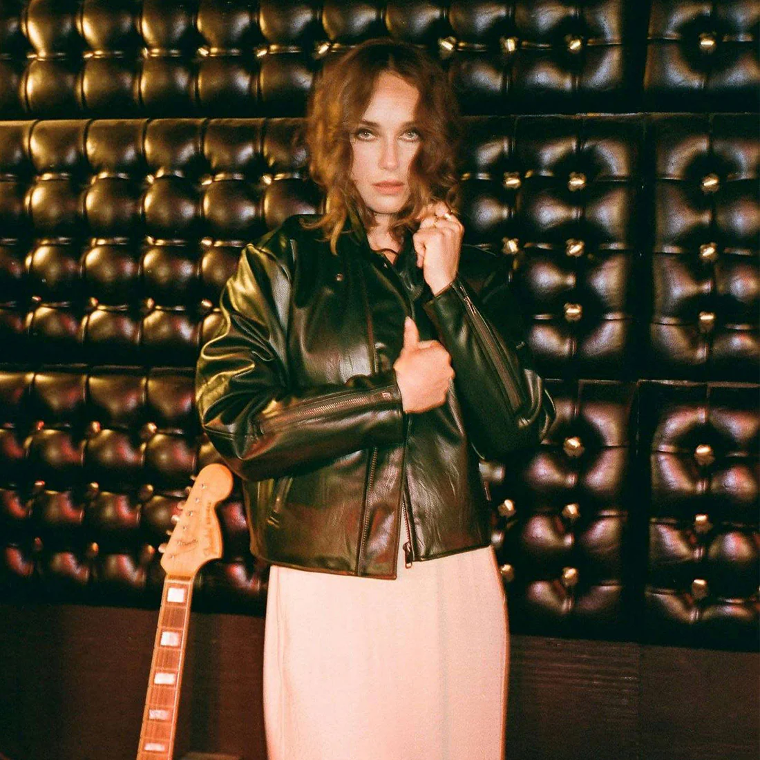 BRIXTON Women's The Moto Vegan Leather Jacket - Pine Needle - Image 5