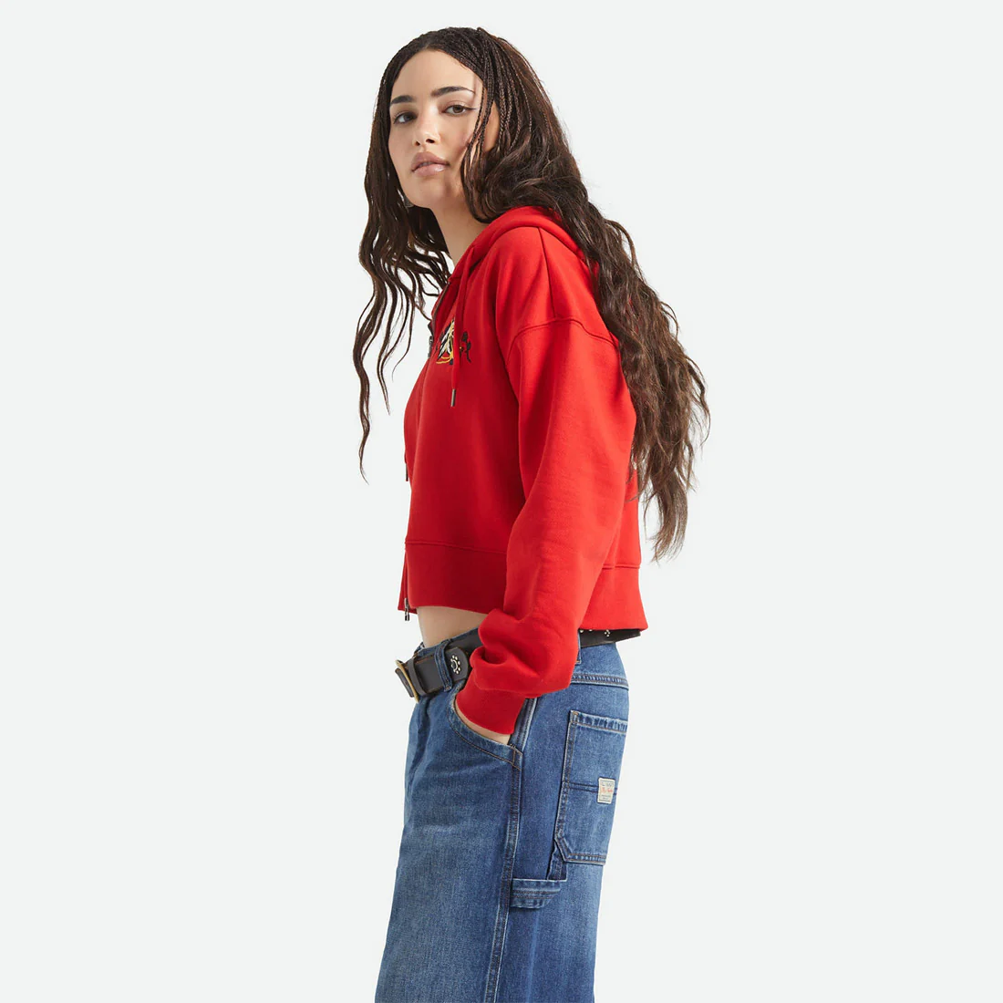 BRIXTON Women's Trophy Horse Cropped Zip Hood - Adrenaline Rush - Image 3
