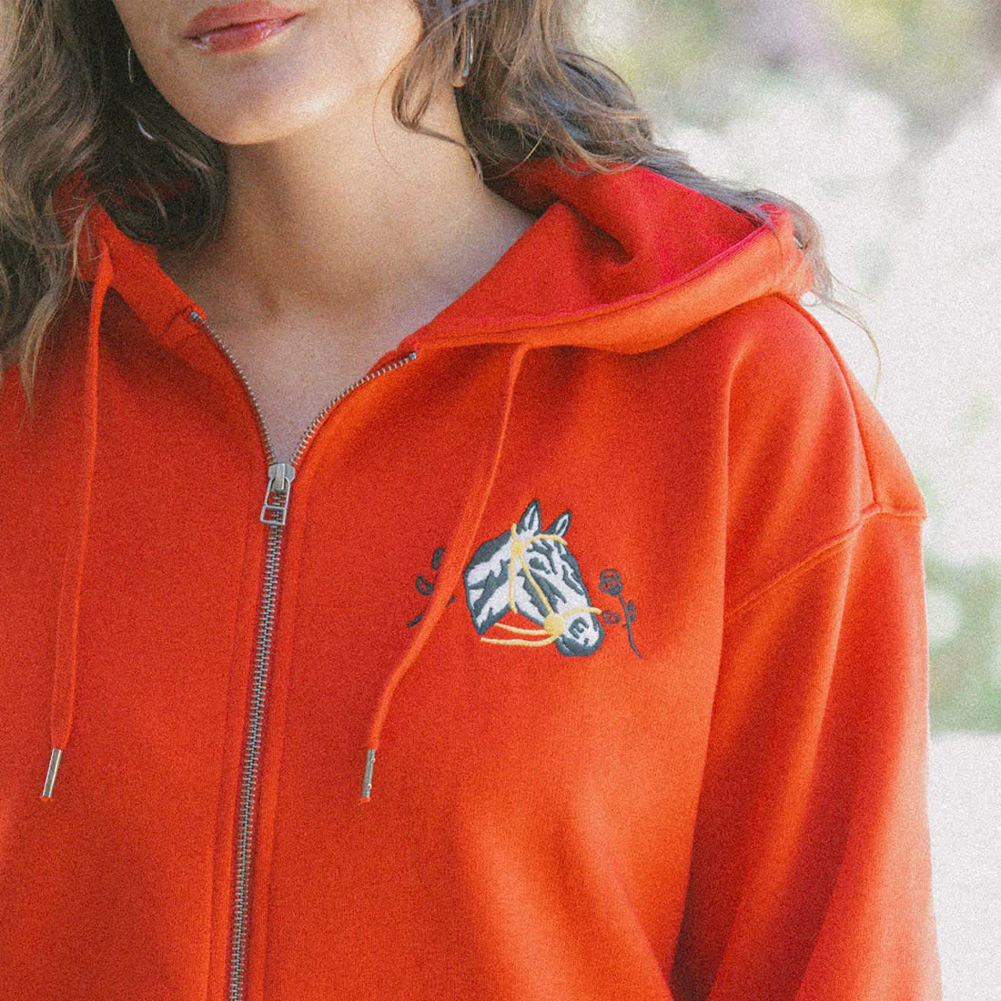 BRIXTON Women's Trophy Horse Cropped Zip Hood - Adrenaline Rush - Image 4