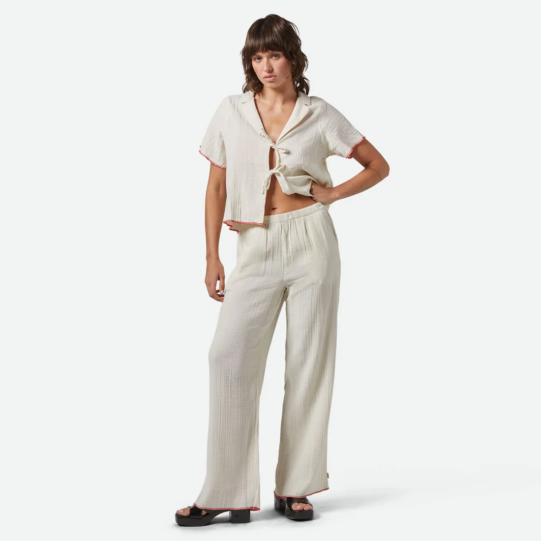 BRIXTON Women's Wandering Hudson Lounge Pant - Off White - Image 6