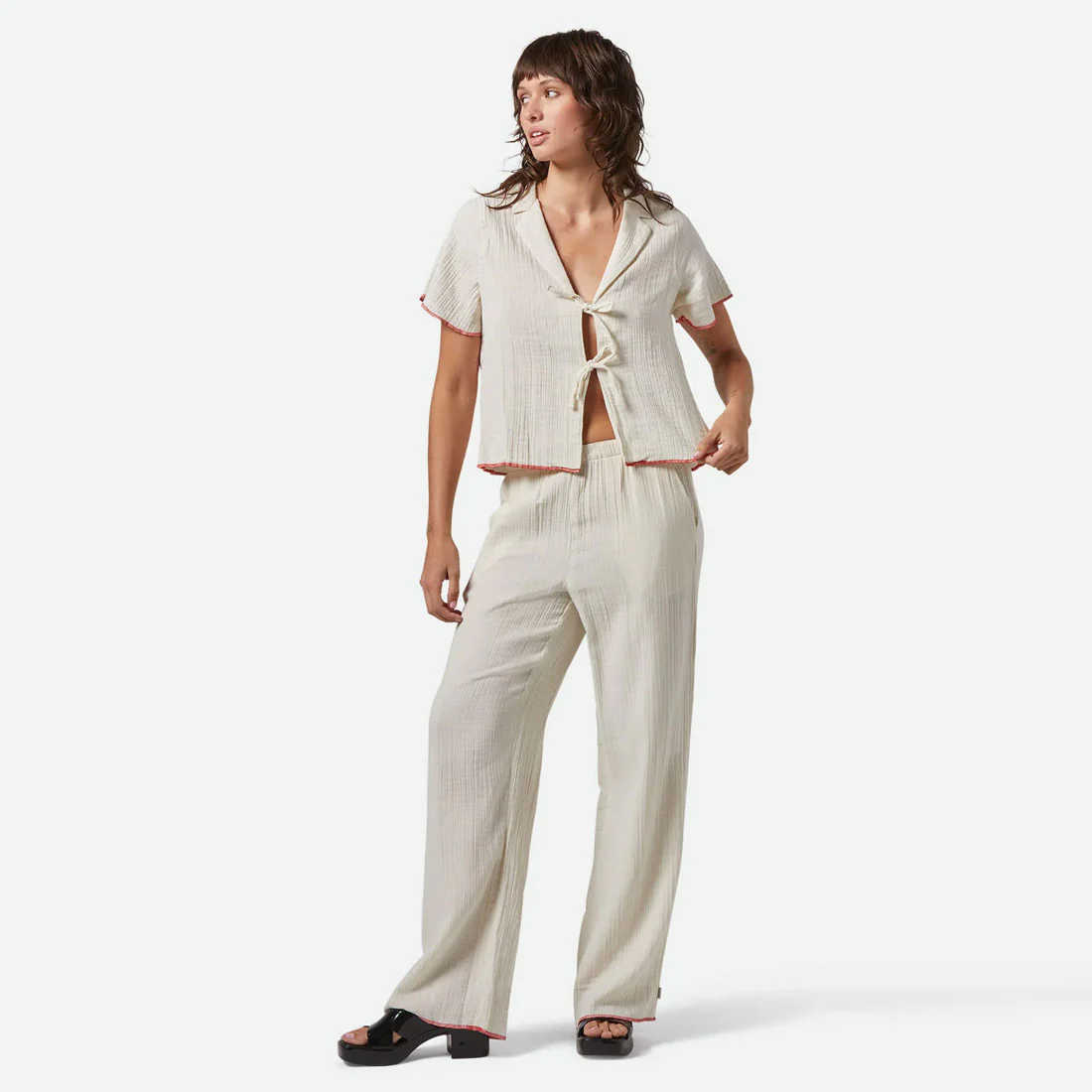 BRIXTON Women's Wandering Tie Top - Off White - Image 2
