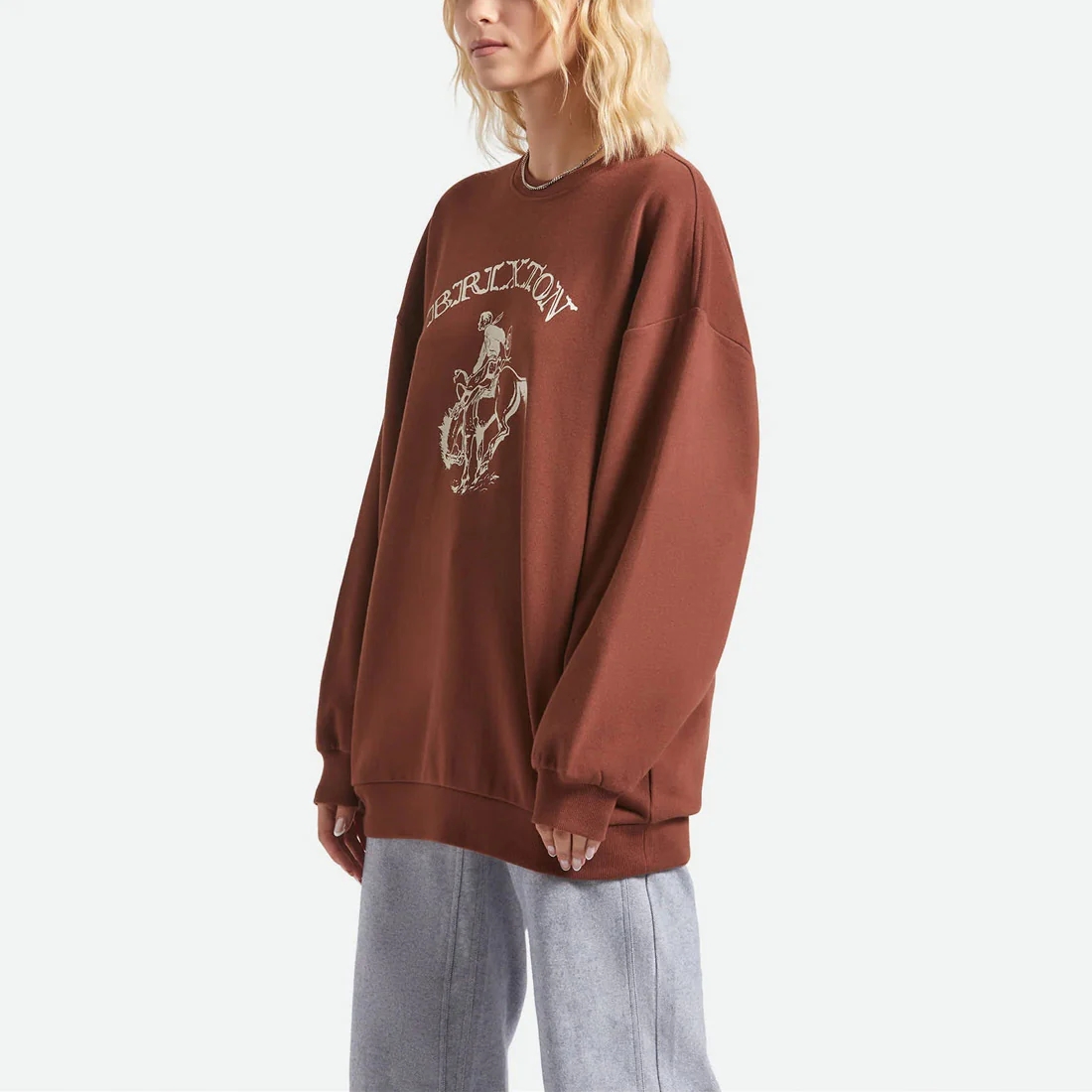 BRIXTON Women's Western Crew - Sepia - Image 2