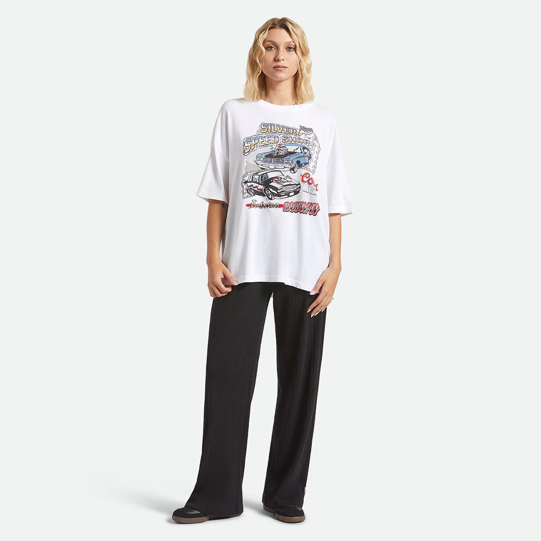 BRIXTON Women's X Coors Light Raceway Boyfriend Tee - White - Image 4