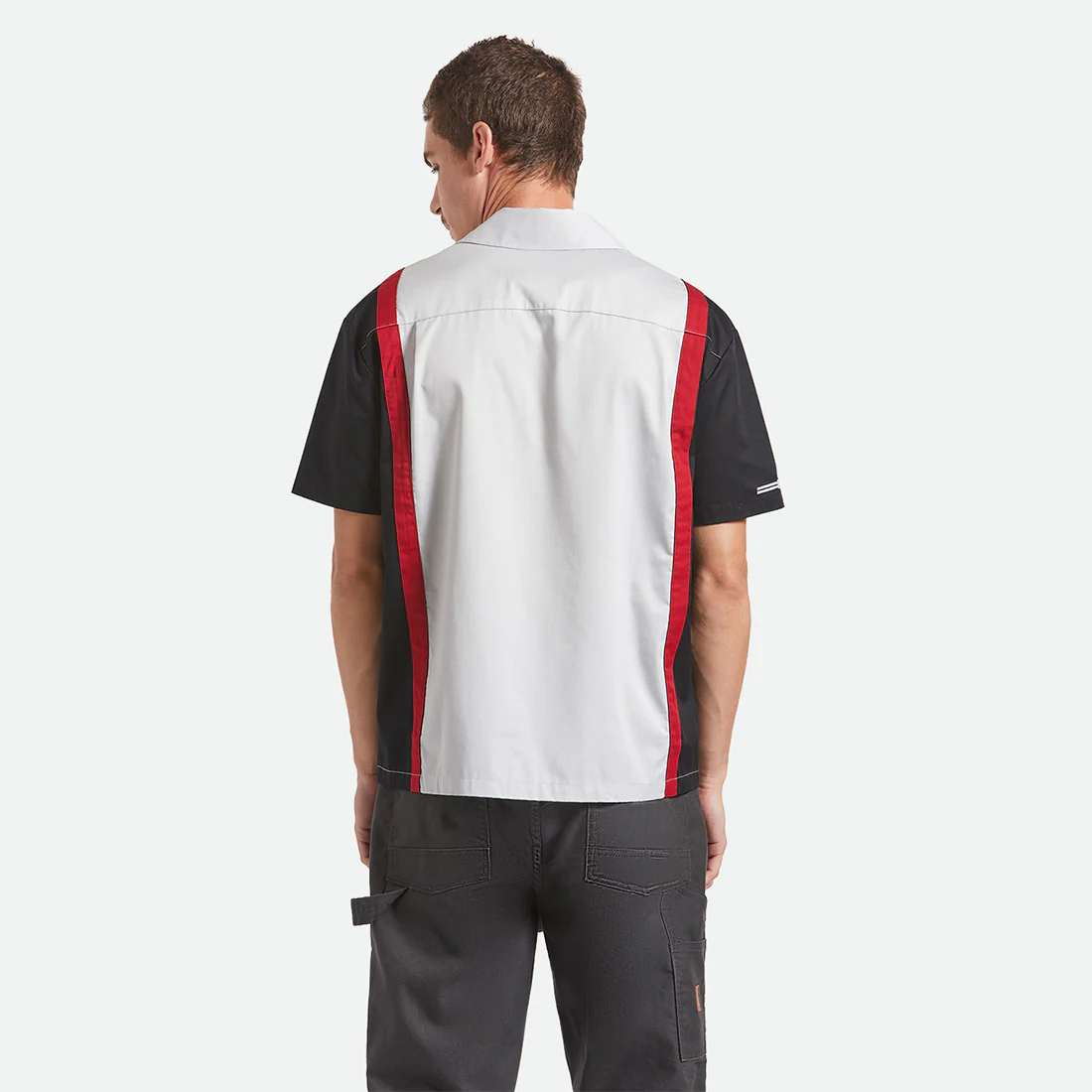 BRIXTON X Coors Light Shake Down Short Sleeve Shirt - Silver/Black - Image 2