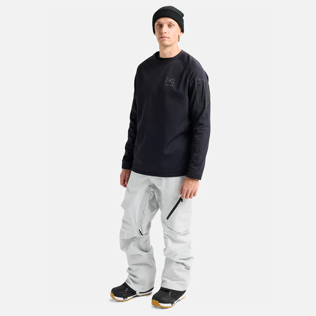 BURTON [ak] Baker Stretch Crew Fleece - True Black - Image 3