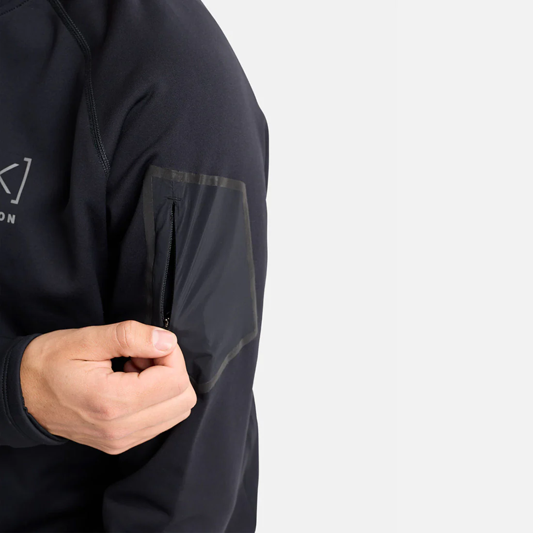 BURTON [ak] Baker Stretch Crew Fleece - True Black - Image 4