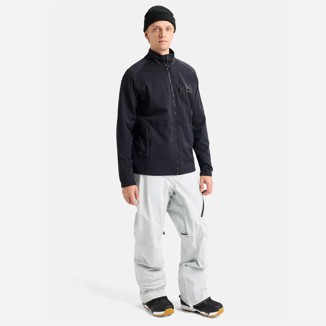 BURTON [ak] Baker Stretch Full-Zip Fleece - True Black - Image 3