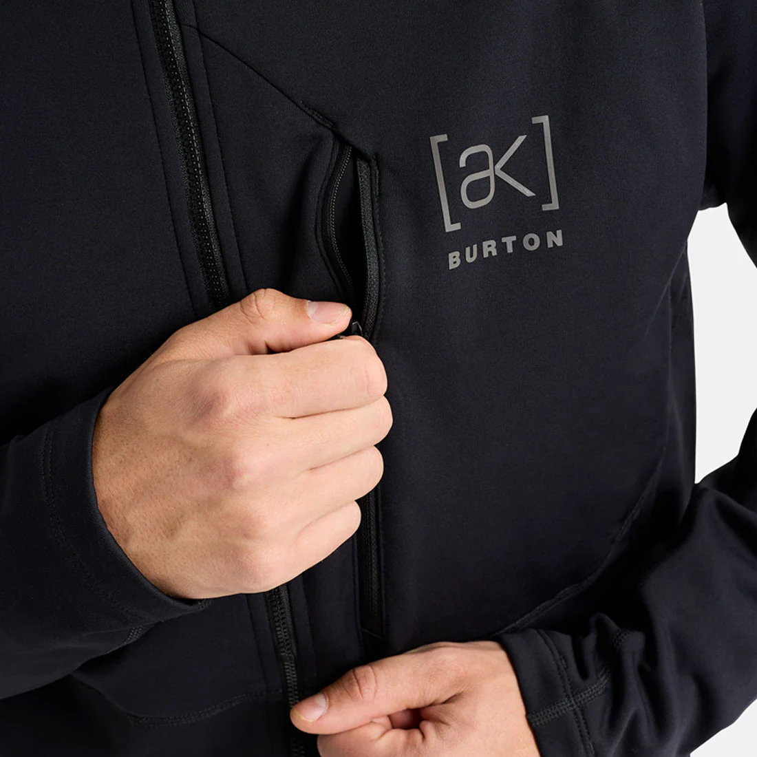 BURTON [ak] Baker Stretch Full-Zip Fleece - True Black - Image 4