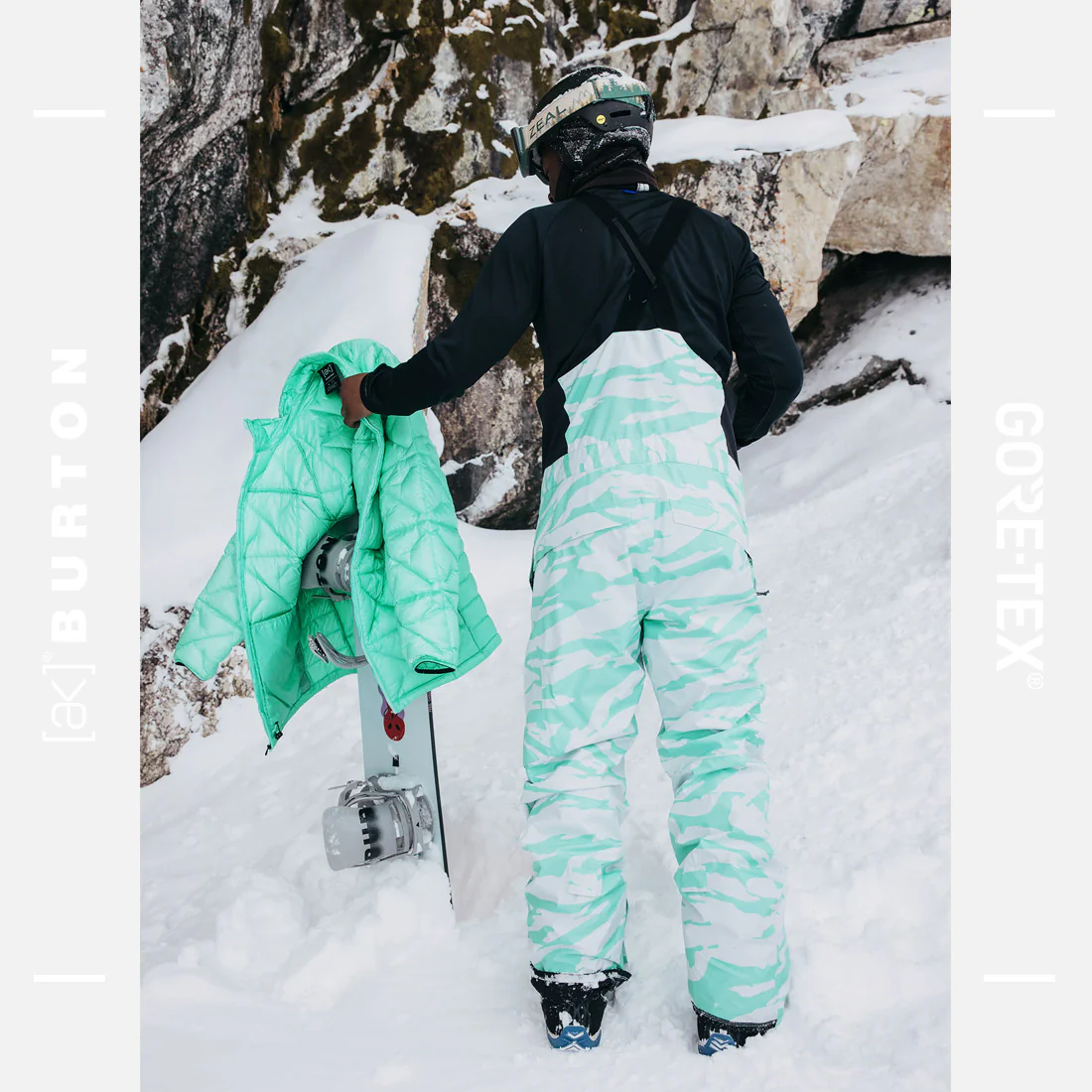 BURTON [ak] Gore-Tex 2L Cyclic Bib Pant 2025 - Oversized Zebra - Image 3