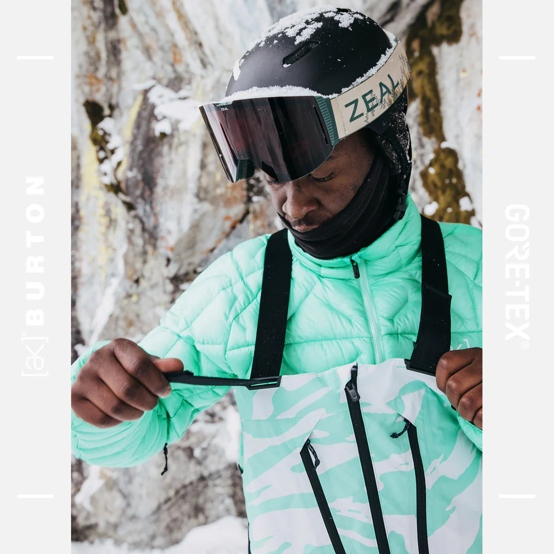 BURTON [ak] Gore-Tex 2L Cyclic Bib Pant 2025 - Oversized Zebra - Image 4