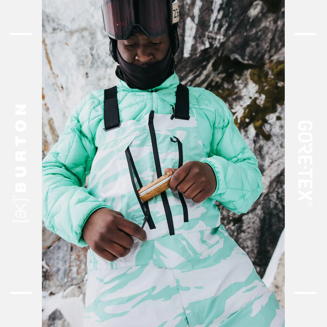 BURTON [ak] Gore-Tex 2L Cyclic Bib Pant 2025 - Oversized Zebra - Image 5