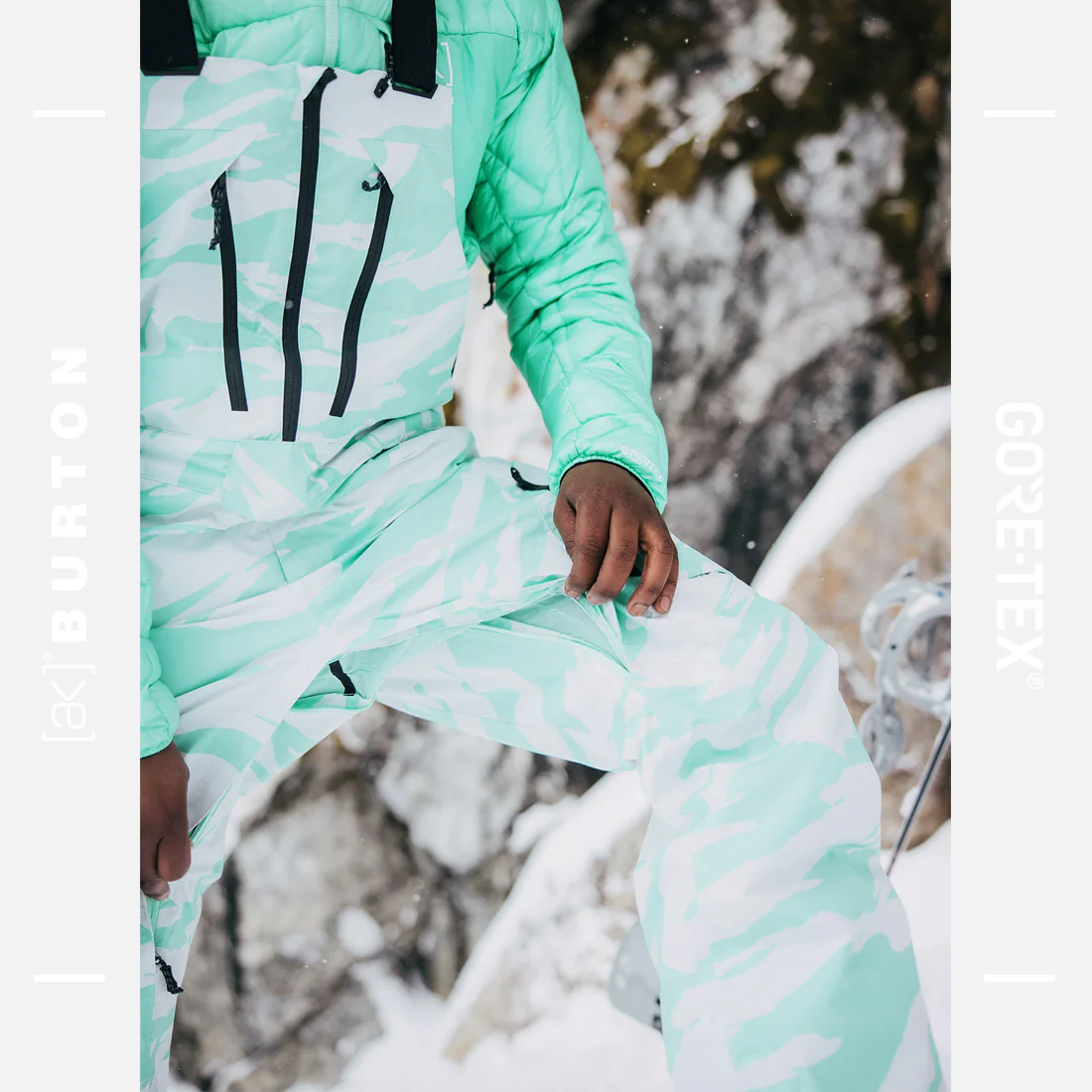 BURTON [ak] Gore-Tex 2L Cyclic Bib Pant 2025 - Oversized Zebra - Image 6