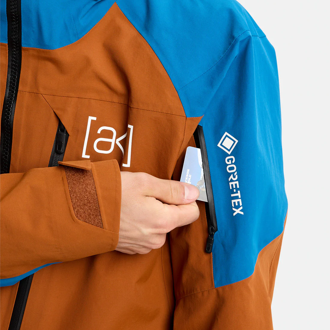 BURTON [ak] Gore-Tex 2L Cyclic Jacket 2026 - Chestnut Brown/Blue Teal - Image 3