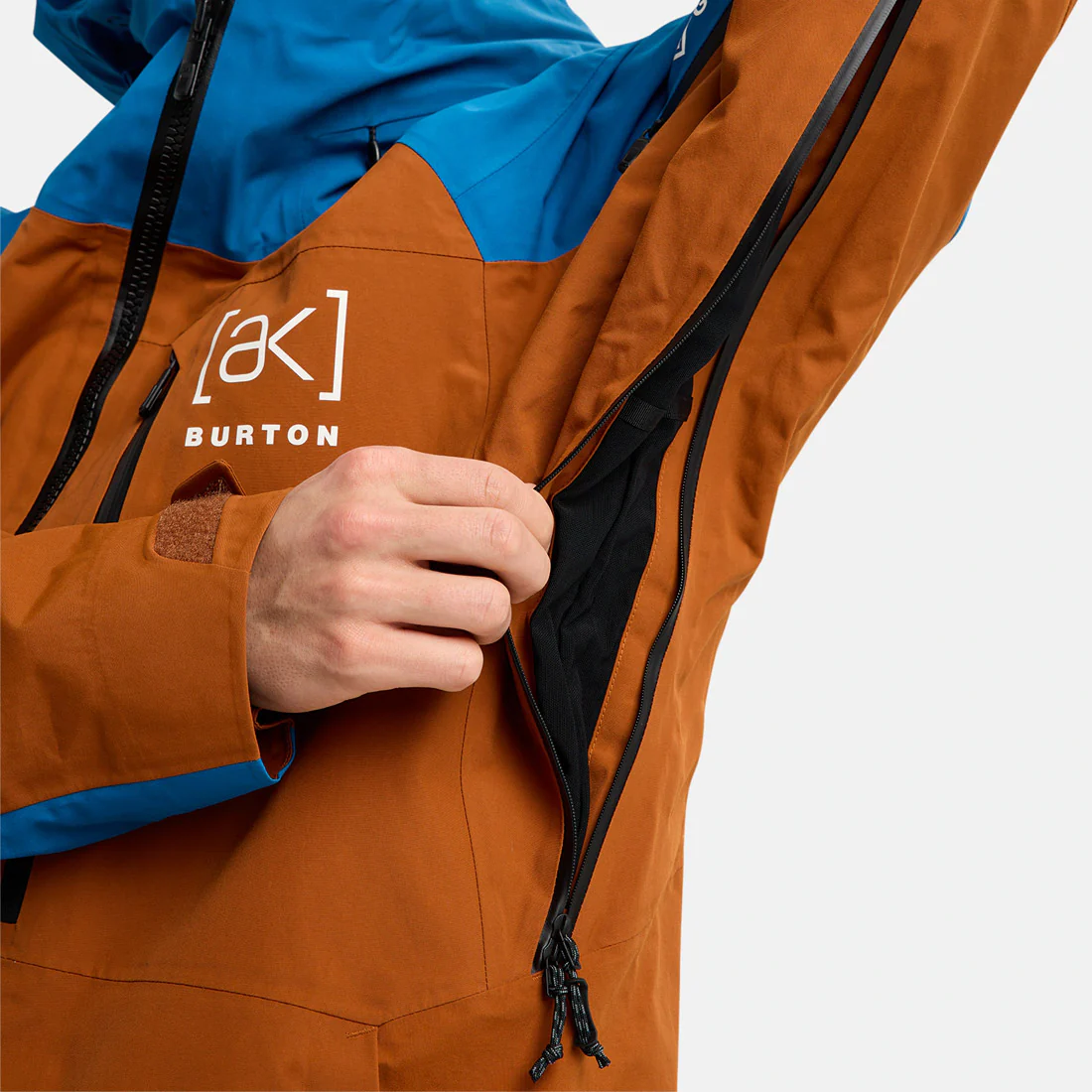 BURTON [ak] Gore-Tex 2L Cyclic Jacket 2026 - Chestnut Brown/Blue Teal - Image 4