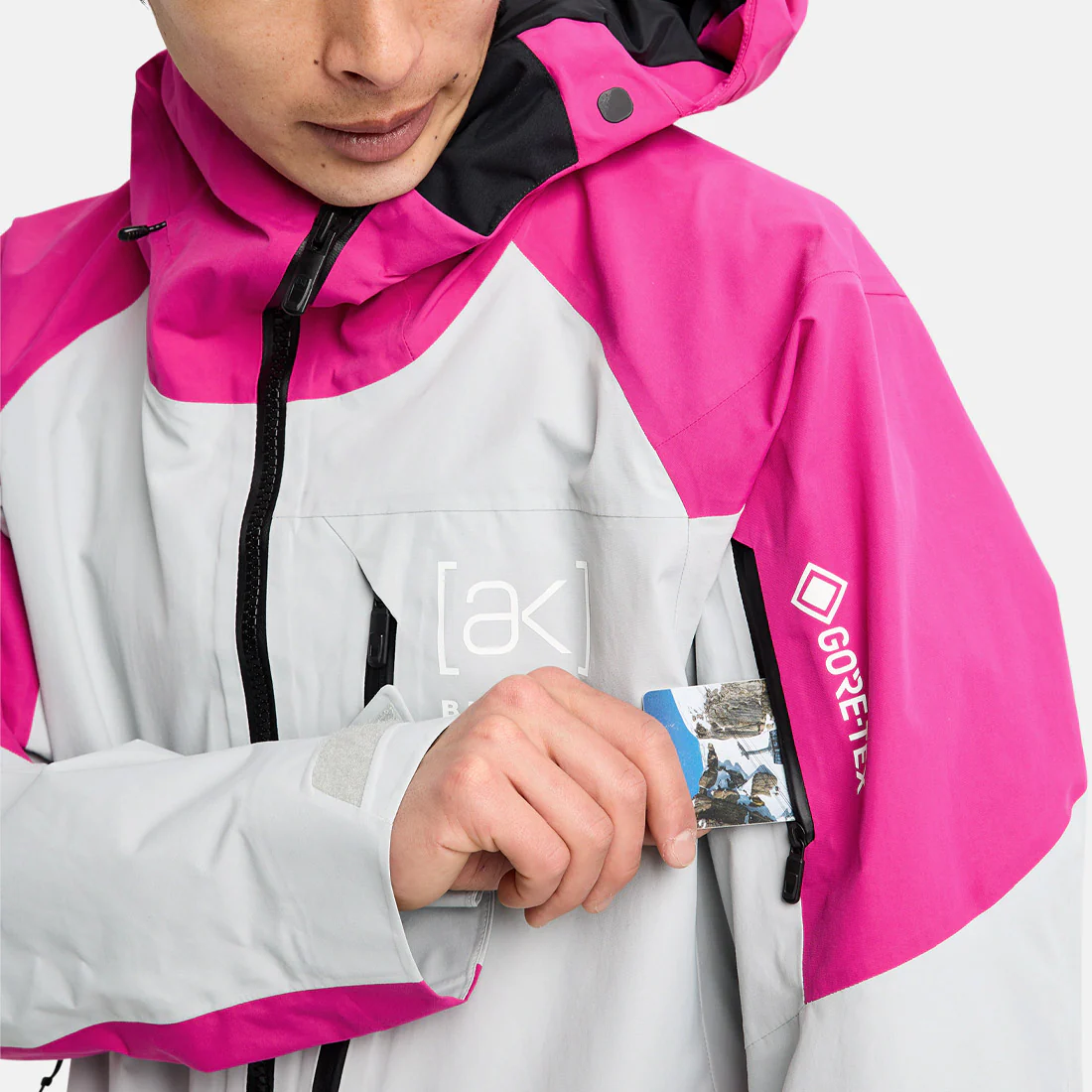 BURTON [ak] Gore-Tex 2L Cyclic Jacket 2026 - Very Berry/Gray Cloud - Image 4