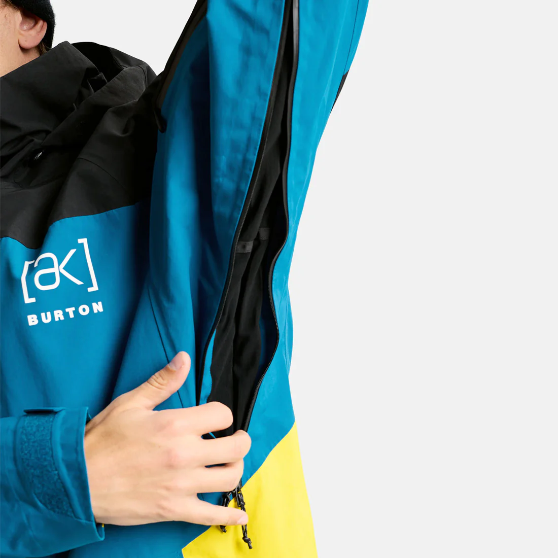 BURTON [ak] Gore-Tex 2L Swash Jacket 2026 - True Black/Blue Teal/Atomic Yellow - Image 5