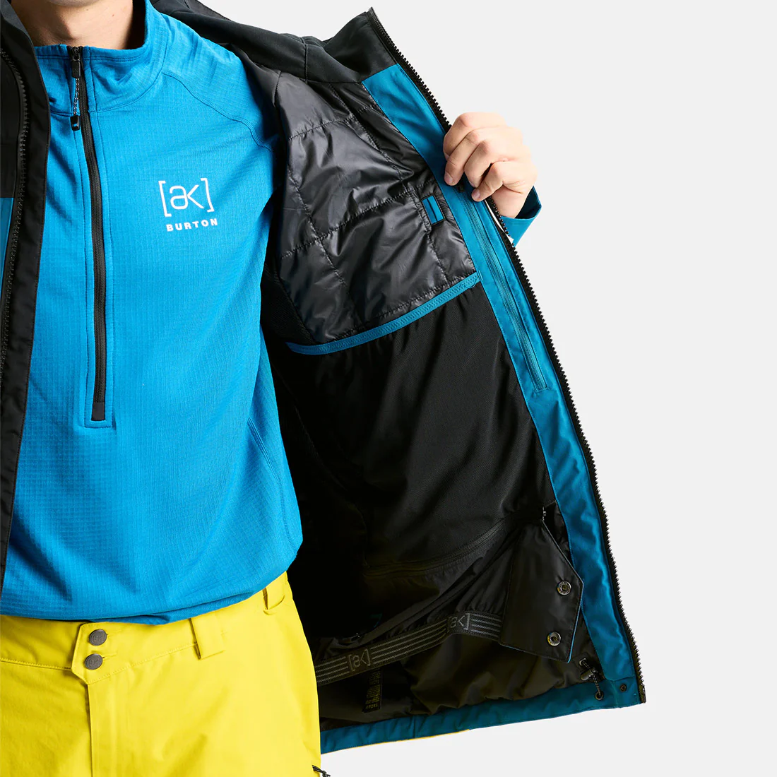 BURTON [ak] Gore-Tex 2L Swash Jacket 2026 - True Black/Blue Teal/Atomic Yellow - Image 6