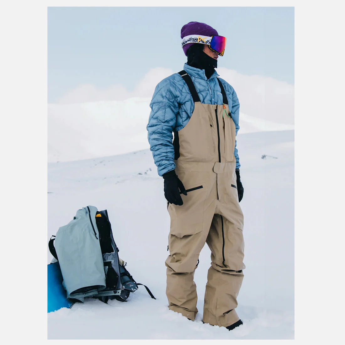 BURTON [ak] Gore-Tex 3L Freebird Bib Pant 2026 - Summit Taupe - Image 8