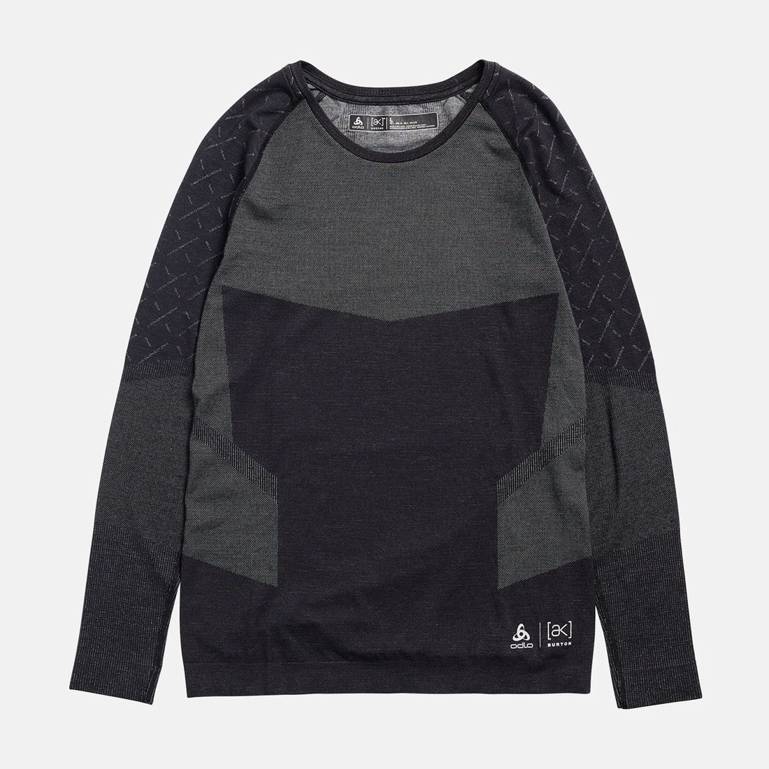 BURTON [ak] Slokar Merino Base Layer Crew 2026 - True Black/Gray Cloud - Image 4