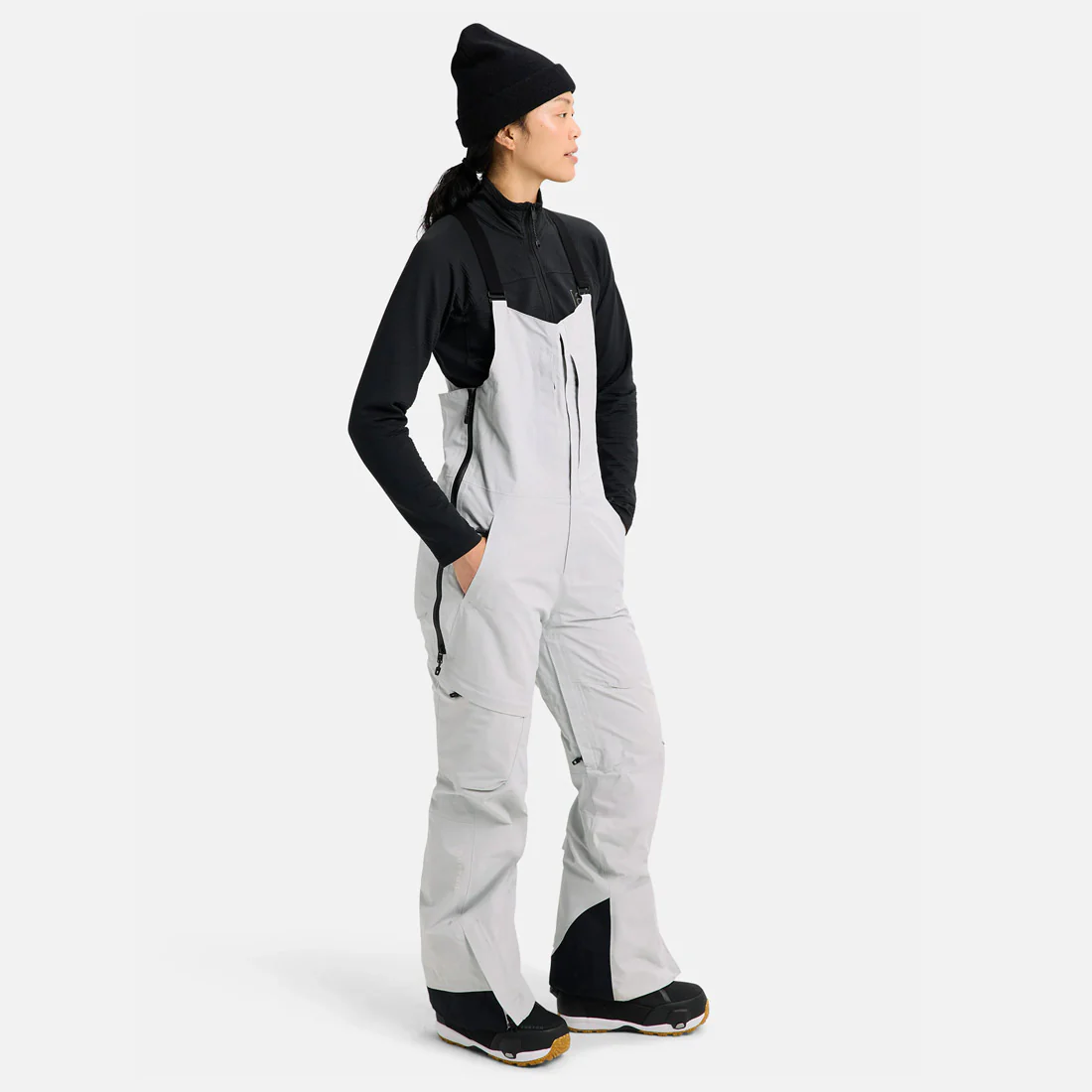 BURTON [ak] Women's Gore-Tex 2L Kimmy Bib Pant 2026 - Gray Cloud - Image 7