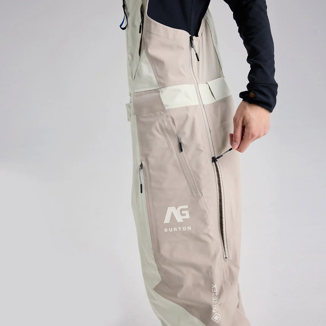 BURTON Analog AG Gore-Tex 3L Hardpack Bib Pant 2026 - Bone White/Stone Grey - Image 3