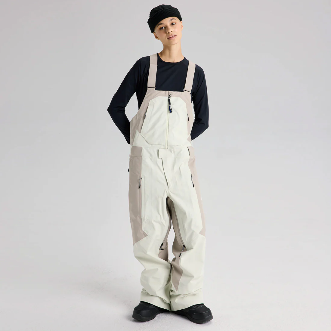 BURTON Analog AG Gore-Tex 3L Hardpack Bib Pant 2026 - Bone White/Stone Grey - Image 7