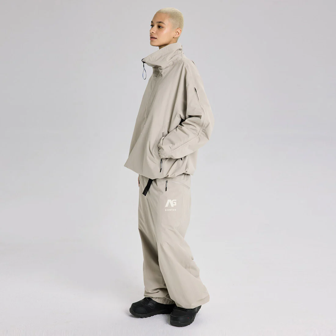 BURTON Analog AG Offspin Anorak Jacket 2026 - Stone Grey - Image 10