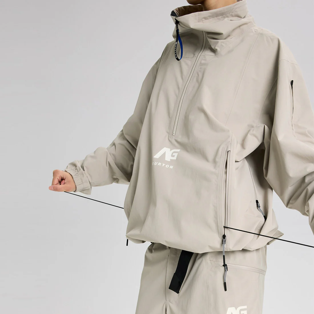 BURTON Analog AG Offspin Anorak Jacket 2026 - Stone Grey - Image 7