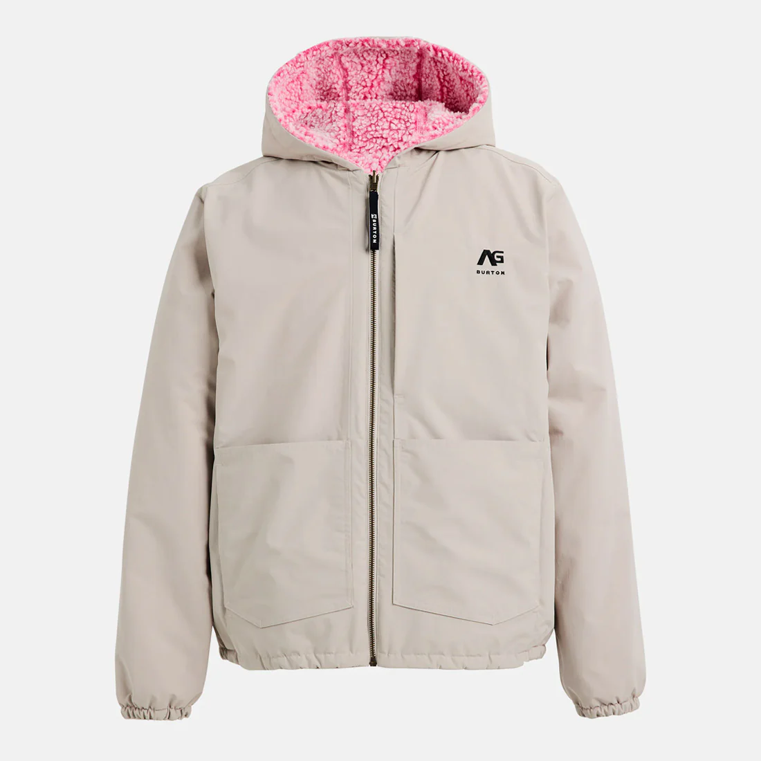 BURTON Analog AG Speakout Crewneck Jacket 2026 - Stone Grey/Plush Pink - Image 7