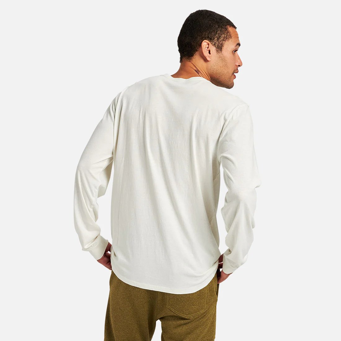 BURTON BRTN Long Sleeve Tee - Stout White - Image 3