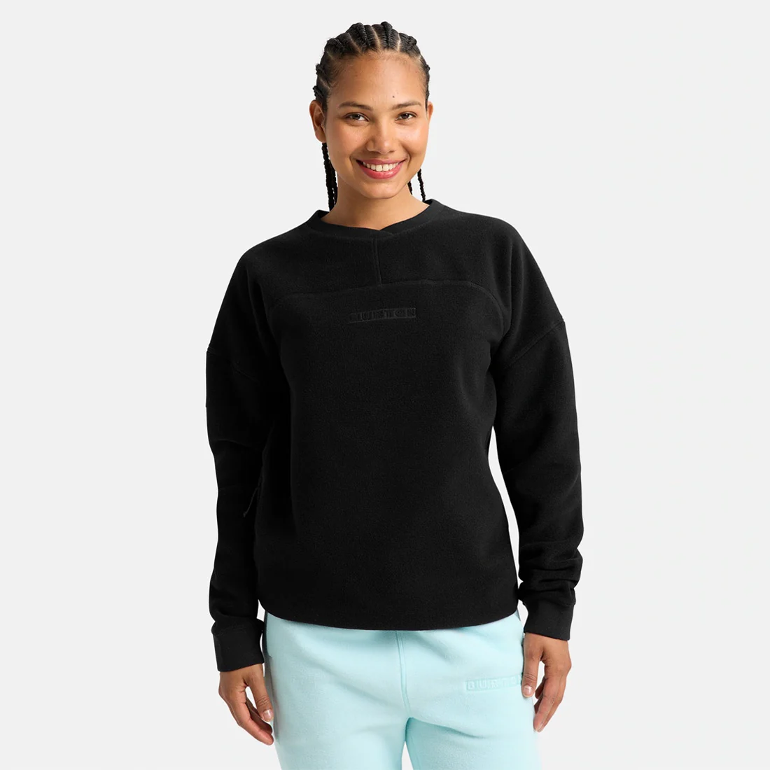 BURTON Cinder Fleece Crew - True Black - Image 2