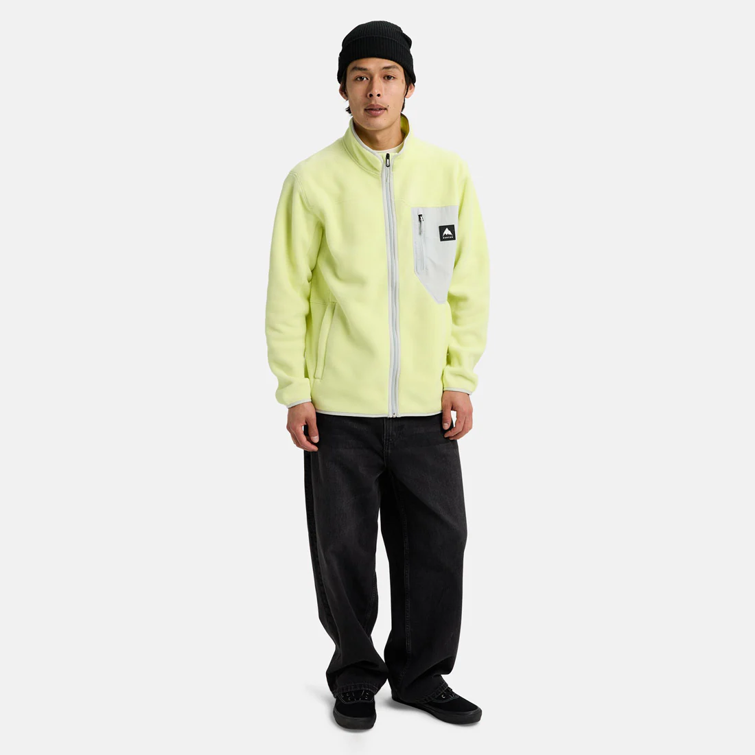 BURTON Cinder Fleece Full Zip - Glow Yellow Green - Image 4