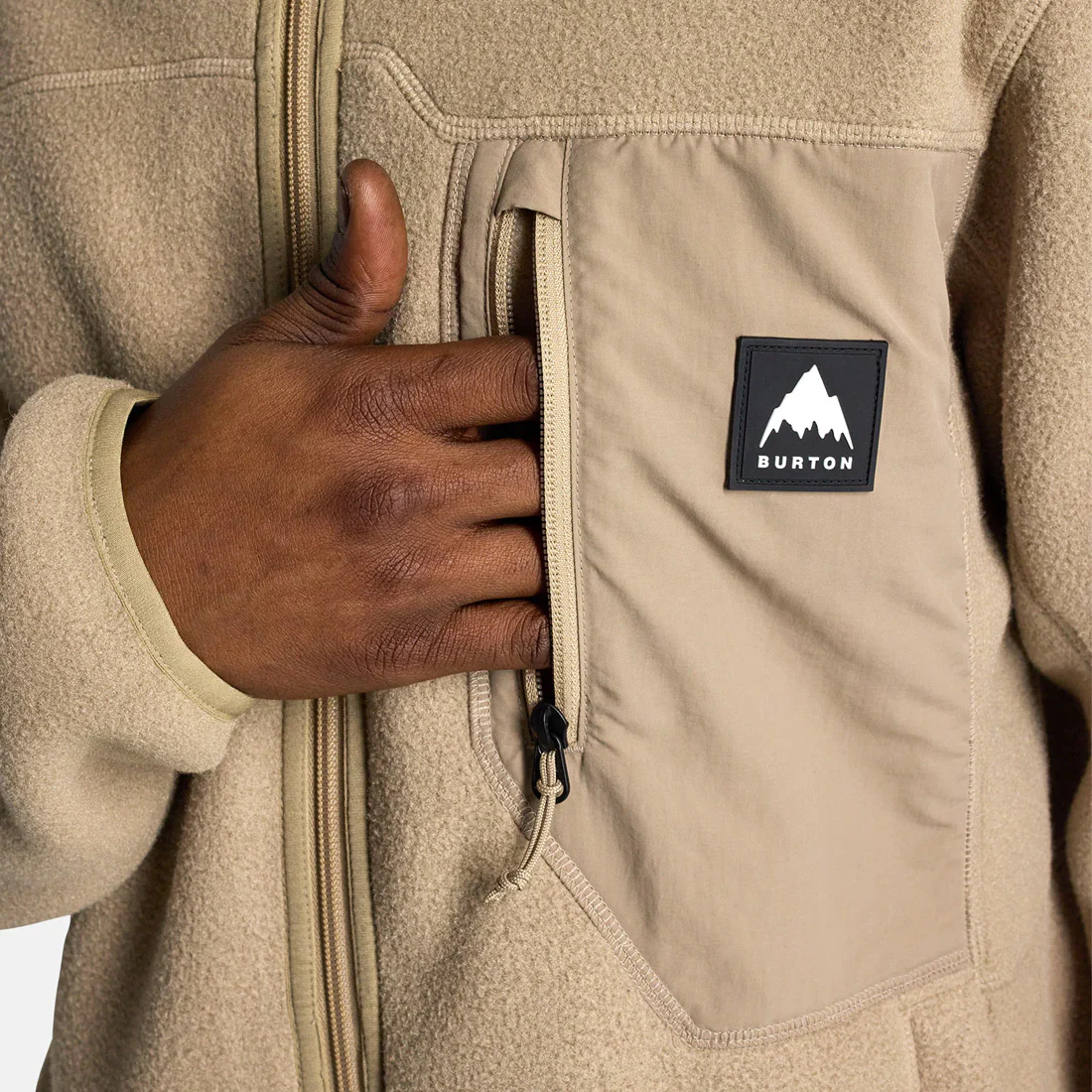 BURTON Cinder Fleece Full Zip - Summit Taupe - Image 3
