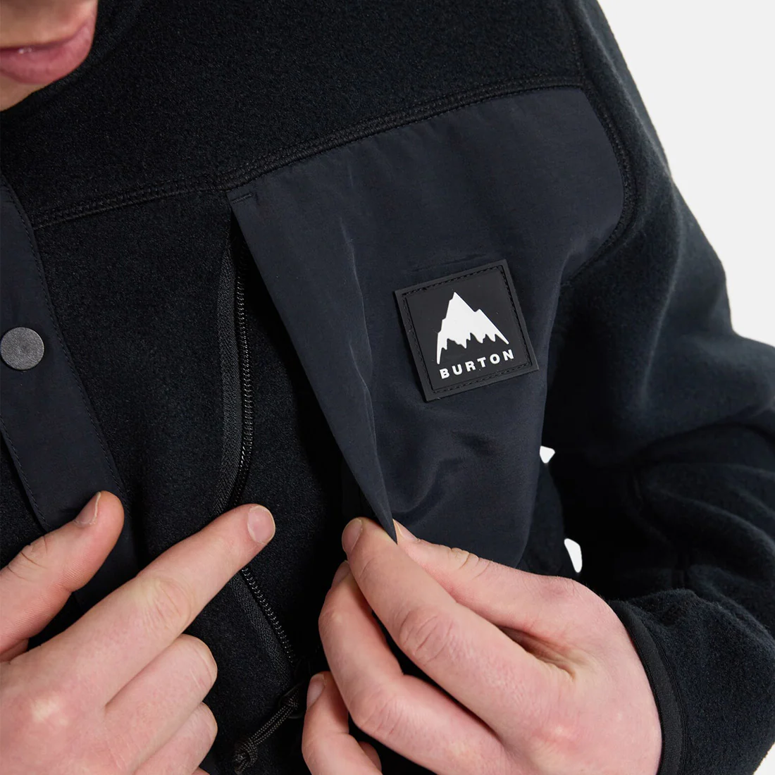 BURTON Cinder Fleece Pullover - True Black - Image 4