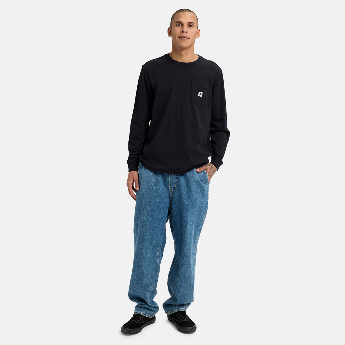 BURTON Colfax Long Sleeve Tee - True Black - Image 5