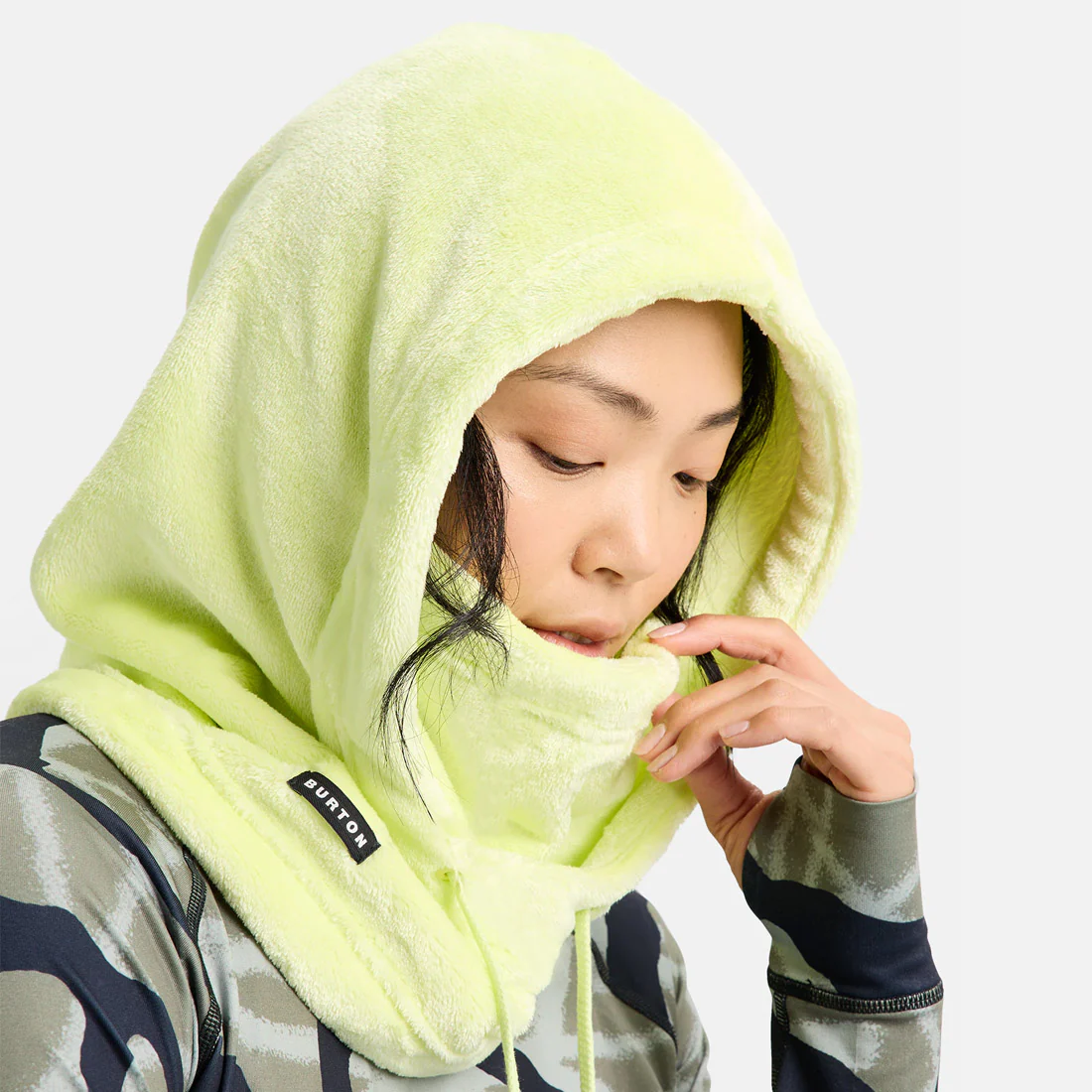 BURTON Cora Fleece Hood - Glow Yellow Green - Image 2