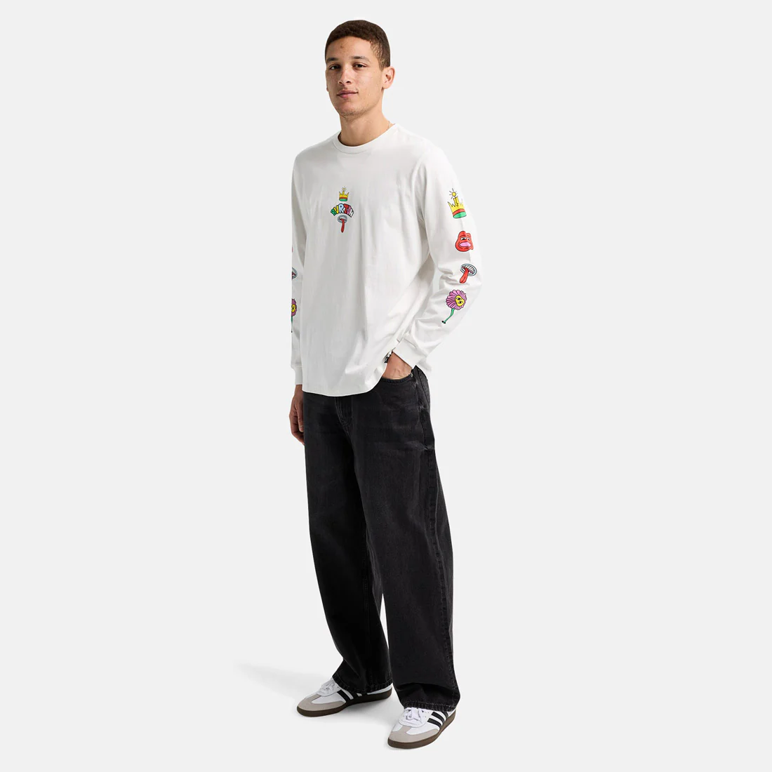 BURTON Counterbalance 26 Long Sleeve Tee - Stout White - Image 3